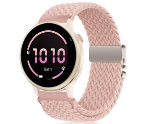 RUIMAYA Nylon Watch Bands Compatible with Garmin Venu 4 41mm/Fenix 8 43mm/Tactix 8 47mm, Watch Strap 18mm 20mm 22mm Compatible with Forerunner 255S/265S/7S Pro Solar/Fenix 8 47mm, Pink Sand, 20mm