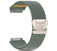 RUIMAYA Replacement Strap Compatible with Garmin Venu 4 45 mm/3/2, Comfortable and Breathable Elastic Nylon Watch Strap Fabric for Galaxy Watch 3 45 mm/Gear S3/Galaxy 46 mm (Pine Needle Green, 22 mm)