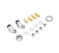 Ruimou 1 Set Hydraulic Helm Fuel Pump Mounting kit (2pcs ORB Fitting Tube+4pcs Brass double pass hexagonal copper posts+1 Set Washer Nut Kit) Compatible With Seastar, Baystar, Vevor