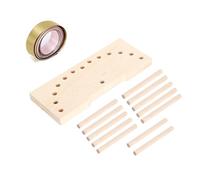 Ruimou 1 Set Wooden Bow Maker, with Wooden Board Sticks,Comes with 4 Different Colored Ribbons,for Crafts DIY Bows Decoration Gifts