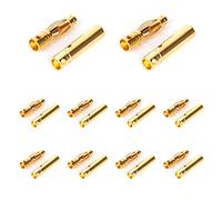 Ruimou 10 Pairs 4.0 mm Female/Male Bullet Banana Terminals Connectors Replacement,for RC Battery Motor Accessories