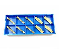Ruimou 10 Pcs Industrial Tools MGMN300-G(3MM) Tin Coated Carbide Inserts, for MGEHR MGIVR Lathe Grooving Cut-Off Tool