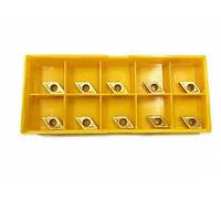 Ruimou 10 Pieces DCMT070204(DCMT21.51) Carbide Turning Inserts DCMT Insert Multilayer Coated CNC Lathe Inserts for Lathe Turning Tool