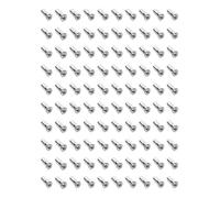 Ruimou 100Pcs Bicycle Spoke Nipples, for bicycles, mountain bikes, electric vehicles, motorcycles, mountain road bikes inner diameter 2.6mm 12G spokes (Silver)
