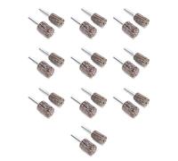 Ruimou 16mm, 20mm Flap Wheels for Grinding, 1/4 Inch Shank Flap Wheels for Drill Removing and Polishing Rust Paint,80 Grit- 20pcs