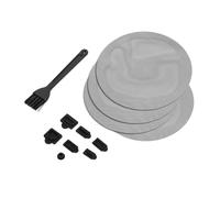 Ruimou 1Set PS5 Dust Protector Cover Kit (4pcs Dust Mesh Round Filter,7 Dust Plugs,1 Cleaning Brush)Compatible With PS5, PS5 Slim Game Console