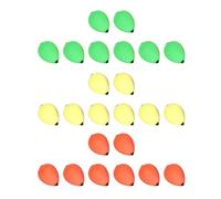 Ruimou 24pcs Float Foam Tear Drop Strike Indicator Fly Fishing Strike Fly Fishing Bobber (8 Fluorescent Yellow + 8 Green + 8 Fluorescent Orange Red)