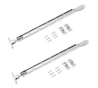 Ruimou 2Pcs 12 Inch Casement Window Latch Adjustable Window Push Rod Windbreak Support with Screws for Metal Windows, Safe Lock