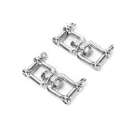 Ruimou 2Pcs 316 Stainless Steel Double Shackle Universal Swivel Ring M8x88mm for Garden, Yard, Boat, Hiking, Camping, Outdoor