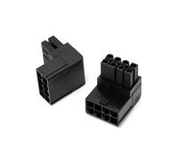 Ruimou 2pcs 90 Degree GPU VGA PCIe Connectors 8PIN for Desktop VGA Cards Right Angle Elbow Adapter(up Angled)