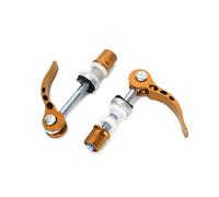 Ruimou 2pcs Aluminum Alloy Bicycle Seatpost Binder Bolt, Yellow Quick Release Bolt M6 x 70mm, for All Kinds of Bicycles