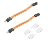 Ruimou 2Pcs Flat Coaxial RG6 F Type Jumper Cable for Window/Door Coax Cable Compatible with Cable TV, Surveillance Video