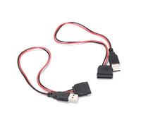 Ruimou 2PCS SATA 15-Pin to USB 2.0 Power Extension Cable 12 Inches, Hard Drive Power Cable, SSD Power Cable, Only Supports 2.5 Inch Hard Drives