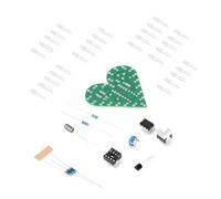 Ruimou 2Set White Light Heart Shaped LED Flashing Lights Soldering Project Electronics DIY Solder Kit for Education and Creative Gifts