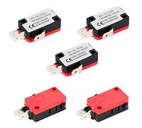 Ruimou 5Pcs 125V/250V 16A SPDT Snap Action Button Micro Limit Switch,SV-16-1C25 1NO 1NC (3 Pins) for Arduino