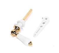 Ruimou Toilet Handle Flush Rod Replacement Kit Ceramic Pull Handle 18mm/0.7inch Hole for Most Toilet Tank Lids (Gold)