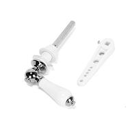Ruimou Toilet Handle Flush Rod Replacement Kit Ceramic Pull Handle 18mm/0.7inch Hole for Most Toilet Tank Lids (Silver)