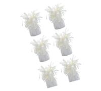 RUINBNC 6Pcs Aluminum Foil Balloon Weights for Gaduation, White