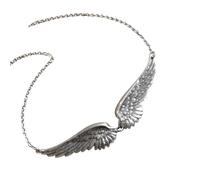 RUINBNC Artistic Feathered Pendant Necklace Lightweight and Comfortable Clavicle Chain for Layering and Outfits Wing Necklace Elegant