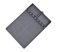 RUINBNC BBQ Utensil Rest Mat in Silicone with Drainage Channels, Grey L