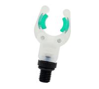 RUINBNC Carp Rod Rest Head with Glow Insert for Low Light Setups, V Shaped Fork, Soft Pads and Threaded Base for Anglers Threaded Rod Holder Head for Night Fishing Setups