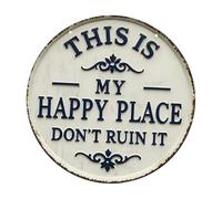 RUINBNC Iron Wall Plaques with Humorous Quote This Is My Happy Place, A
