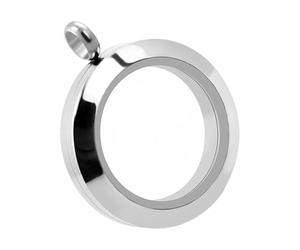 RUINBNC Openable Stainless Steel Charm Pendant Unique Design 20/25 / 30mm Transparent Accessories Spiritual Necklace for Religious Symbols
