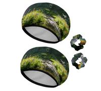 Ruined Abbey Grounds Premium Soft-Touch Shower Cap