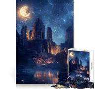 Ruined City Under Night Sky Jigsaw Puzzles for Teenagers 1000 Piece Mind Challenge Toy Relaxing Fun Precise Cut Festive Gift (38x26cm)