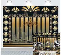 RUINI Roaring 20s Themed Backdrop Art Decor 1920s The Great Gatsby Themed Party Adult Birthday Wedding Anniversary Party Retro Decoration Background Photo Booth Props (7x5FT)