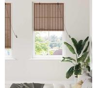 RuiNingRN Bamboo Roller Blind, Brown, 80 x 220 cm, for Indoor Use with Adjustable Light Regulation, UV-Resistant, Opaque Blackout Privacy Screen, Window, Door, Bedroom, Living Room, Kitchen