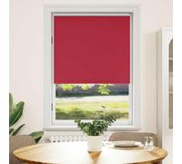 RuiNingRN Blackout roller blind 124.4 x 175 cm, red with fabric width 120 cm, opaque sun protection roller blind for bedroom, living room, children's room, kitchen, bathroom, office, easy installation