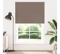 RuiNingRN Blackout roller blind, coffee brown, 165 x 230 cm, fabric width, 161.6 cm, privacy screen, window roller blind with chain connector, clamp supports, no drilling, heat protection, opaque, for