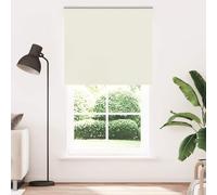 RuiNingRN Blackout roller blind, cream white, 125 x 230 cm, fabric width 121.6 cm, with chain connector, two mounting methods, heat protection, opaque, for bedroom, living room, office, children's