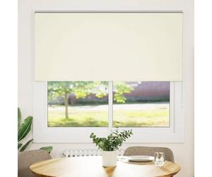 RuiNingRN Blackout roller blind, cream white, 160 x 130 cm, fabric width 156.6 cm, with chain connector for windows and doors, lightproof, opaque, sun protection, clamp supports no drilling, inside