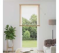 RuiNingRN Blind Light Brown with Pattern 213 x 90 cm PVC Privacy Window Decoration Indoor Durable Easy Assembly Ventilation Cold Protection Anti-Glare for Bedroom Living Room Office