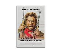 RUINOSAU Clint Eastwood The Outlaw Josey Wales Movie Poster Canvas Wall Art Decor for Bedroom Living Room Modern Home Wall Decorations Gift 24x36inch(60x90cm) Unframe-style
