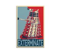 RUINOSAU Dalek - Exterminate - Pop Art Illustration Doctor Who TV Movie Poster Canvas Wall Art Decor for Bedroom Living Room Modern Home Wall Decorations Gift 12x18inch(30x45cm) Unframe-style