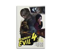 RUINOSAU Resident Evil 4 Remake Movie Poster Canvas Wall Art Decor for Bedroom Living Room Modern Home Wall Decorations Gift 16x24inch(40x60cm) Unframe-style
