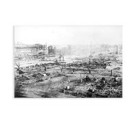 Ruins After The Race Riots Tulsa Oklahoma 1921 Poster Bedroom Canvas Decor Print Wall Art Office Room Aesthetic Decor Gift Unframe 16x24inch(40x60cm)