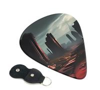 Ruins Guitar Picks 6-Pack - Pick Set (0.46mm / 0.71mm / 0.96mm) Suitable For Guitar And Ukulele Playing