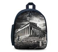 Ruins of A Temple Parthenon Acropolis Athens Greece Cute Backpack Small Daily Daypack Travel Shoulder Bag with Adjustable Strap Funny Graphic
