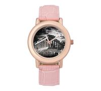 Ruins of A Temple Parthenon Acropolis Athens Greece Women's Custom Watch Fashion Soft Strap Wristwatches Gifts for Birthdays Valentine's Day