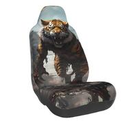 Ruins Tiger Warrior Car Seat Covers, Automotive Seat Covers for Cars, SUVs and Trucks, Car Seat Covers Front Seats, Car Seat Protector, Car Accessories for Women Men