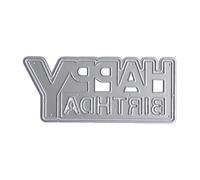 Ruiogoe Happy Birthday Cutting Dies For Photo Scrapbooking Card Making Decorations Embossing Stencils Carbon Steel Die Cut