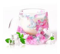 RUIOMII 200ML Dried Flower Glass Mug, Double Wall Coffee Cups, Suitable for Friends, Girlfriends, Mums and Other Women's Gifts.