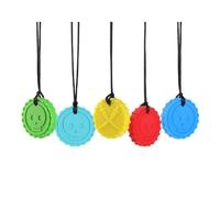 RUIOMII 5 Packs Skull Silicone Sensory Chew Necklace Autism ADHD Oral Motor Children Kids Adult