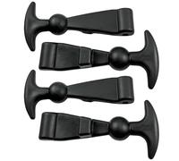 Ruioomeep 4 pieces of elastic bonnet holder rubber, bonnet fastener T-handle hasp, tension fastener rubber, flexible pull fasteners for toolbox, vehicle engine, bonnet