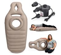 Ruioomeep Inflatable Pregnancy Pillow, Pregnancy Pillow, Pregnancy Pillow, Flocked PVC Pregnancy Pillow for Back & Abdominal Relief with Pump
