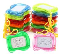 Ruioomeep Pack of 12 Mini Painting Board, Magic Board, Mini Painting Board Children with Key Ring, Erasable Doodle and Birthday Children's Party, Gift Bag Filling, Small Items for Children